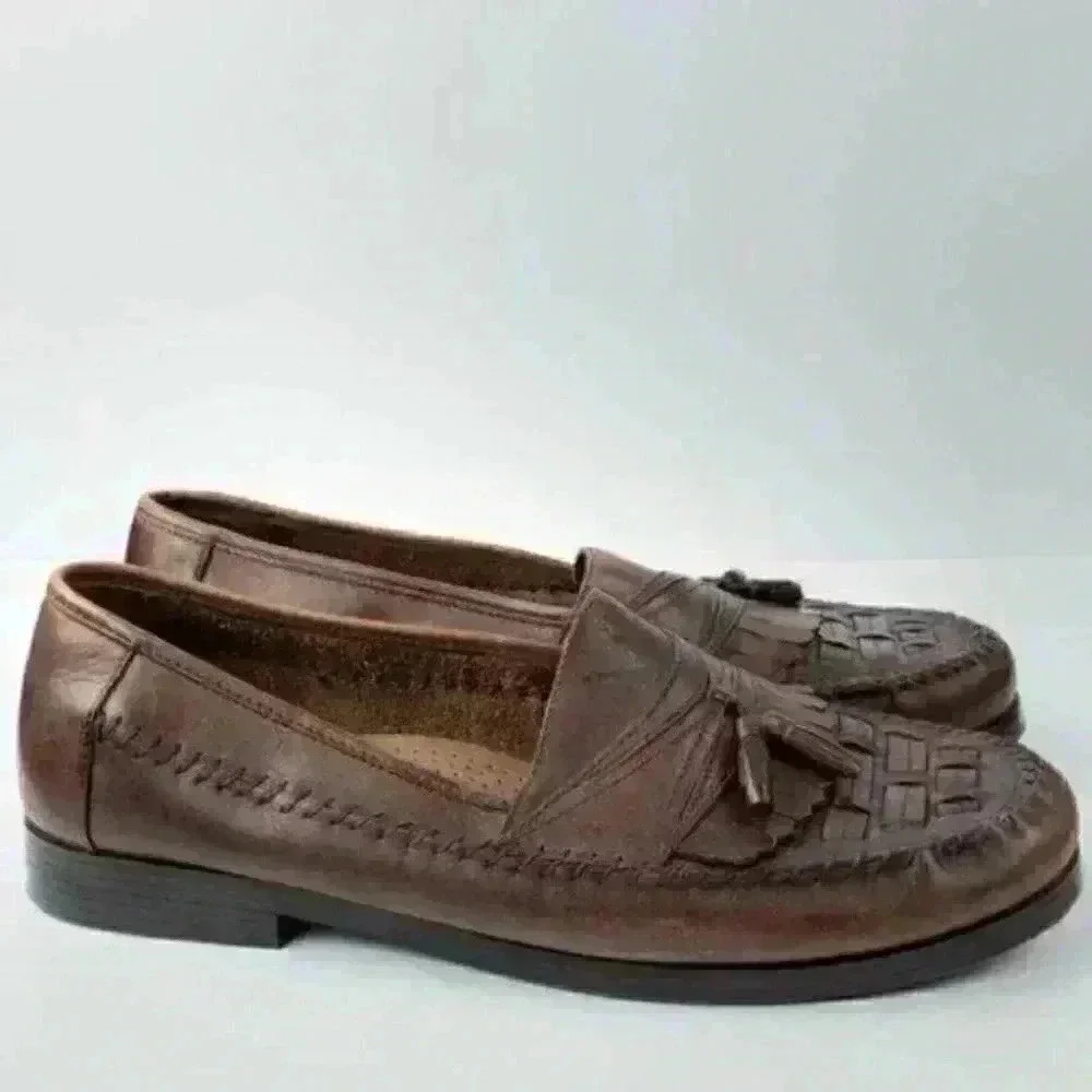 Giorgio Bertini loafers size 13 wide Bartell brown leather